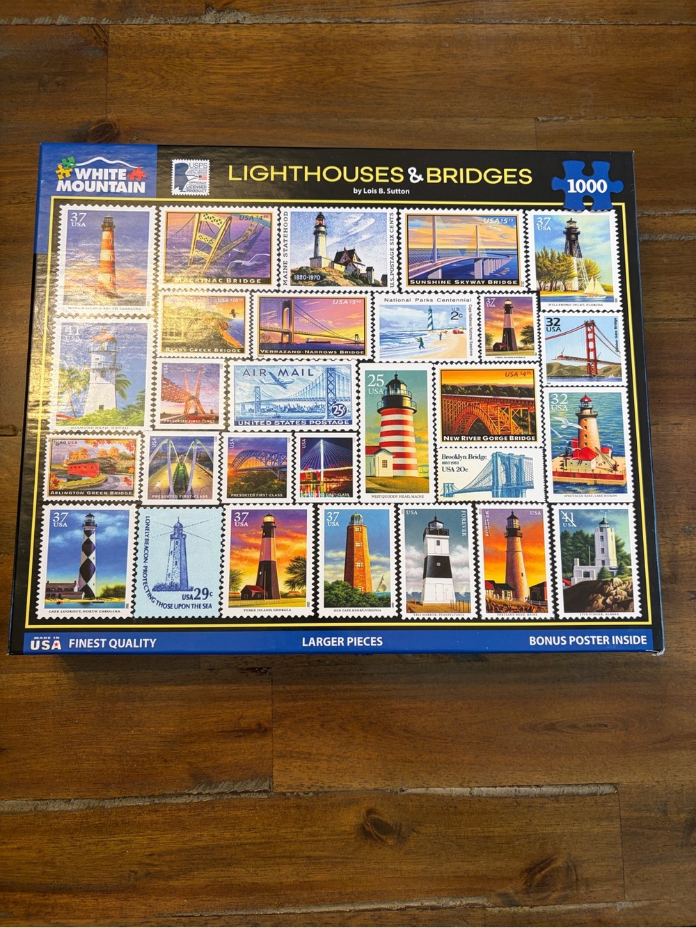 White Mountain "Lighthouses & Bridges" 1000-Piece Puzzle -